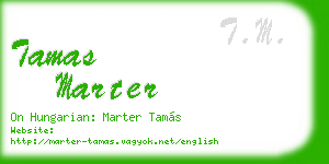 tamas marter business card
